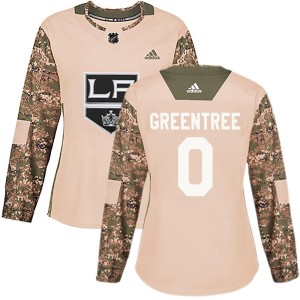 Women's Los Angeles Kings Liam Greentree Adidas Authentic Camo Veterans Day Practice Jersey - Green