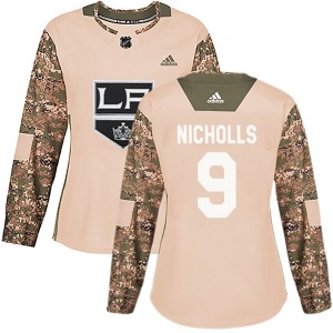 Women's Los Angeles Kings Bernie Nicholls Adidas Authentic Veterans Day Practice Jersey - Camo