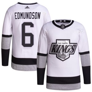 Youth Los Angeles Kings Joel Edmundson Adidas Authentic 2021/22 Alternate Primegreen Pro Player Jersey - White