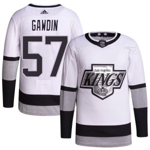 Youth Los Angeles Kings Glenn Gawdin Adidas Authentic 2021/22 Alternate Primegreen Pro Player Jersey - White