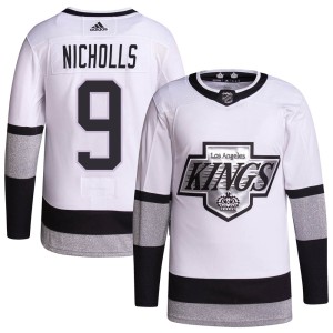 Youth Los Angeles Kings Bernie Nicholls Adidas Authentic 2021/22 Alternate Primegreen Pro Player Jersey - White