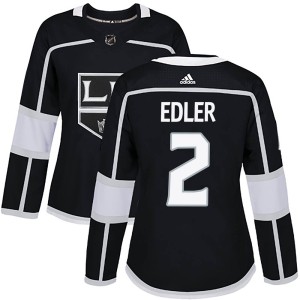 Women's Los Angeles Kings Alexander Edler Adidas Authentic Home Jersey - Black