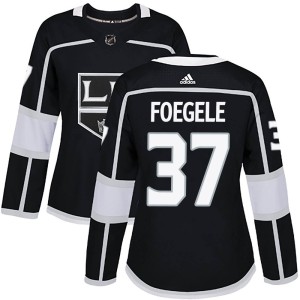 Women's Los Angeles Kings Warren Foegele Adidas Authentic Home Jersey - Black