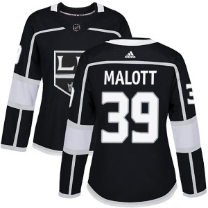 Women's Los Angeles Kings Jeff Malott Adidas Authentic Home Jersey - Black