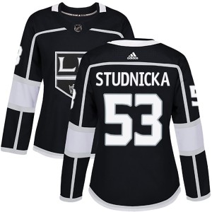 Women's Los Angeles Kings Jack Studnicka Adidas Authentic Home Jersey - Black