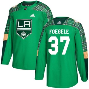 Men's Los Angeles Kings Warren Foegele Adidas Authentic St. Patrick's Day Practice Jersey - Green