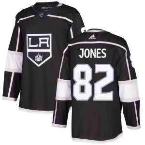 Youth Los Angeles Kings Caleb Jones Adidas Authentic Home Jersey - Black