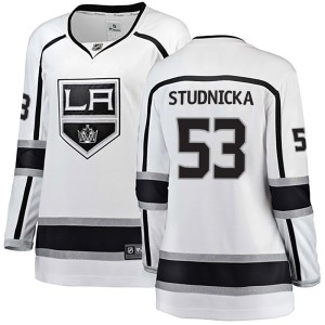 Women's Los Angeles Kings Jack Studnicka Fanatics Branded Breakaway Away Jersey - White