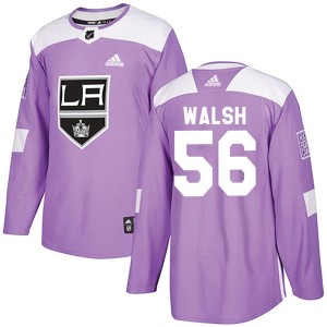 Men's Los Angeles Kings Reilly Walsh Adidas Authentic Fights Cancer Practice Jersey - Purple