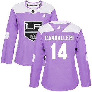 Women's Los Angeles Kings Mike Cammalleri Adidas Authentic Fights Cancer Practice Jersey - Purple