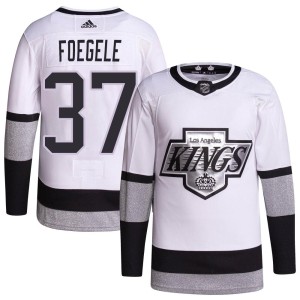 Men's Los Angeles Kings Warren Foegele Adidas Authentic 2021/22 Alternate Primegreen Pro Player Jersey - White