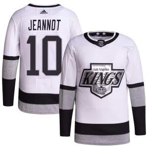 Men's Los Angeles Kings Tanner Jeannot Adidas Authentic 2021/22 Alternate Primegreen Pro Player Jersey - White