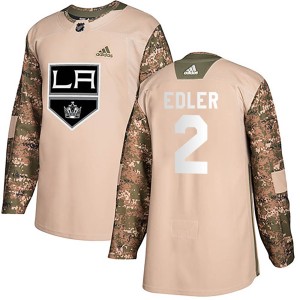 Youth Los Angeles Kings Alexander Edler Adidas Authentic Veterans Day Practice Jersey - Camo