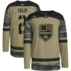 Men's Los Angeles Kings Alexander Edler Adidas Authentic Military Appreciation Practice Jersey - Camo