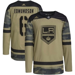 Men's Los Angeles Kings Joel Edmundson Adidas Authentic Military Appreciation Practice Jersey - Camo