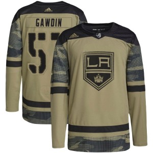 Men's Los Angeles Kings Glenn Gawdin Adidas Authentic Military Appreciation Practice Jersey - Camo